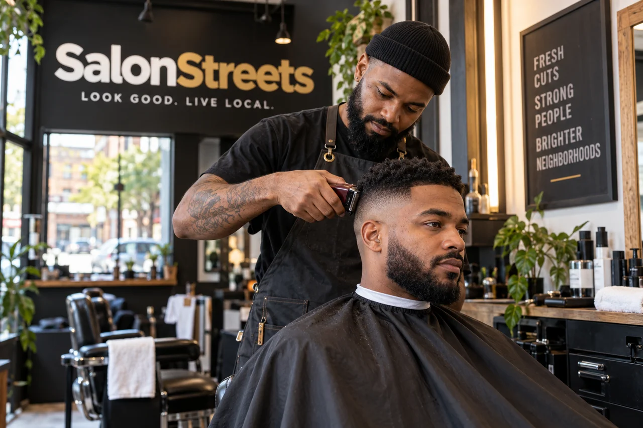 Barber Fade — AI-generated SalonStreets illustration