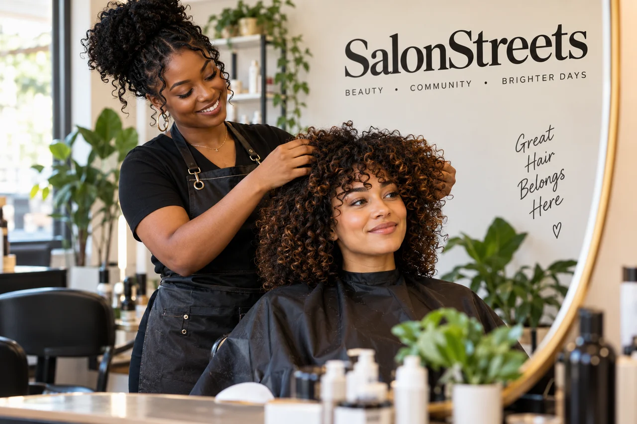 Natural Hair — AI-generated SalonStreets illustration