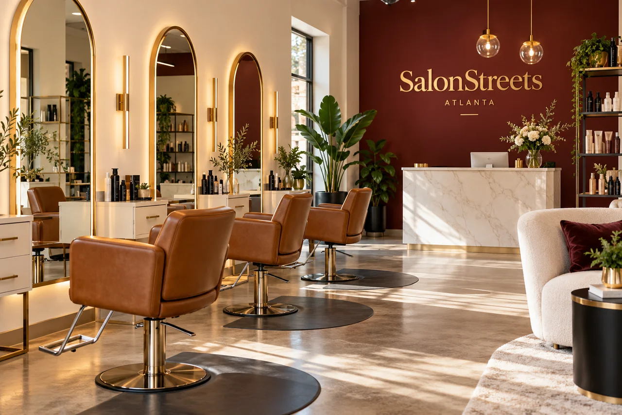 Atlanta Hair Interior — AI-generated SalonStreets illustration