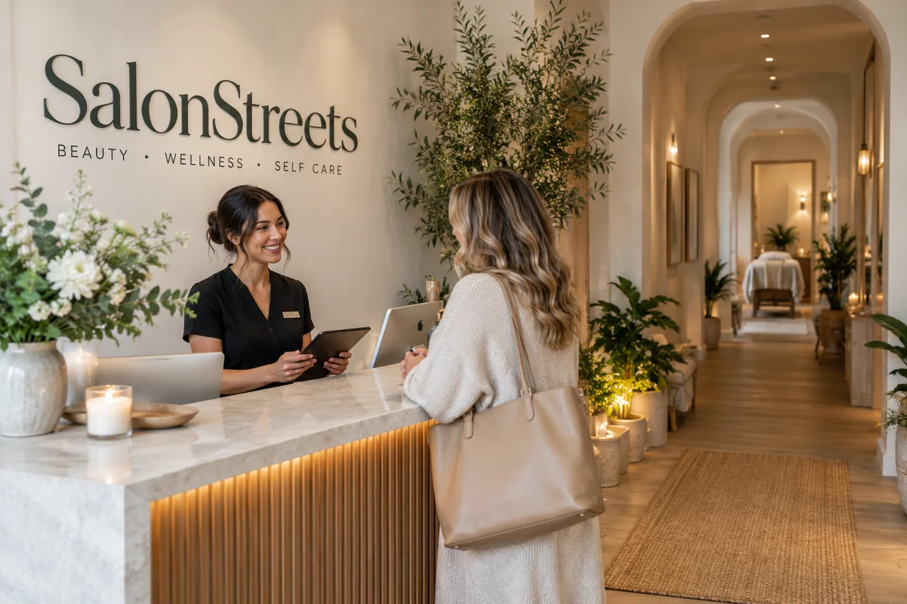 Spa Interior — AI-generated SalonStreets illustration
