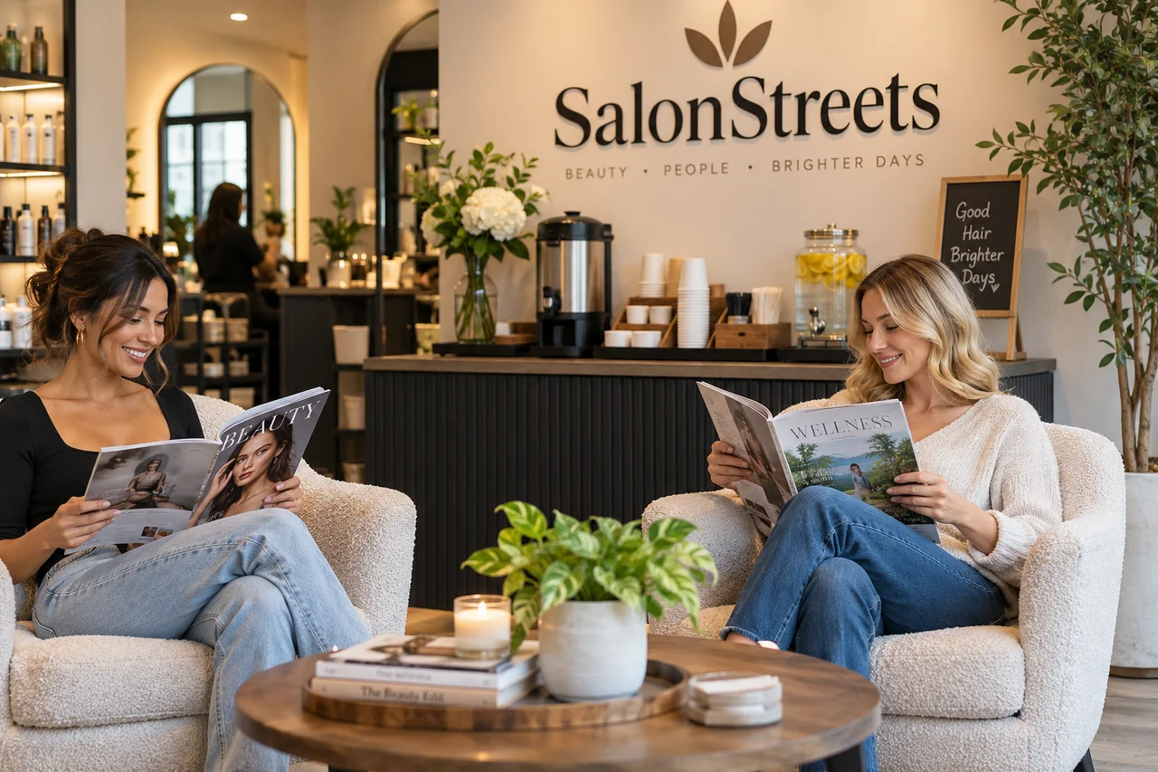 Salon Lounge — AI-generated SalonStreets illustration