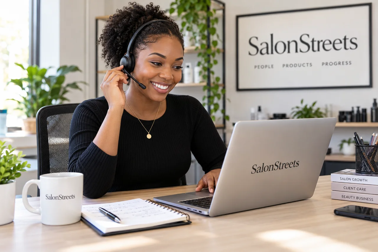 Illustrative inbound client support scene