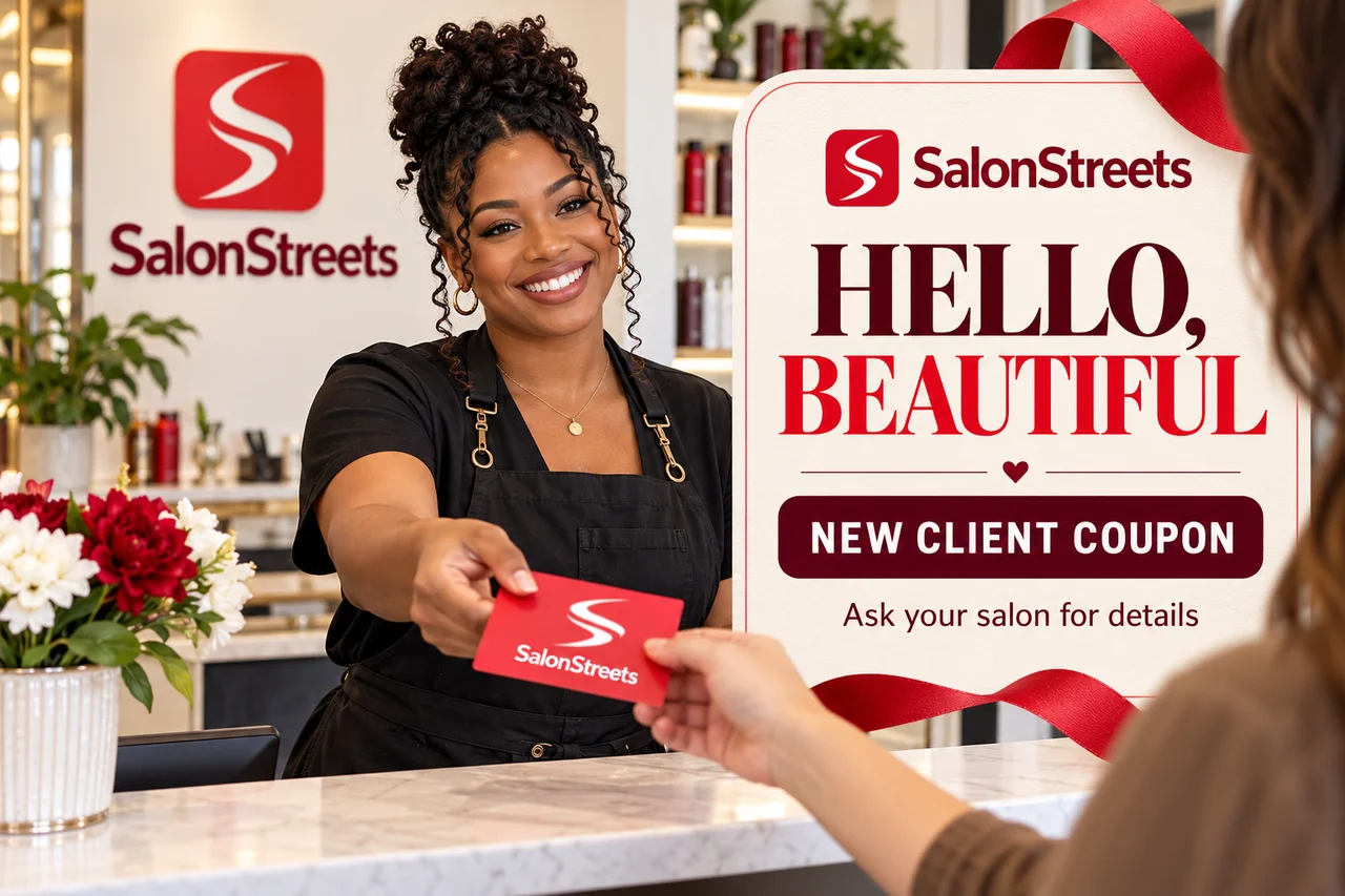 New Client Coupon — AI-generated SalonStreets illustration