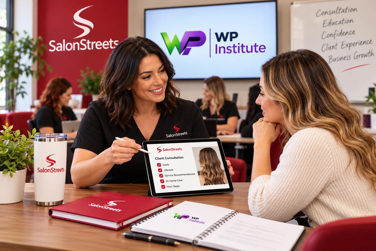 Customer Relations Training — AI-generated SalonStreets illustration