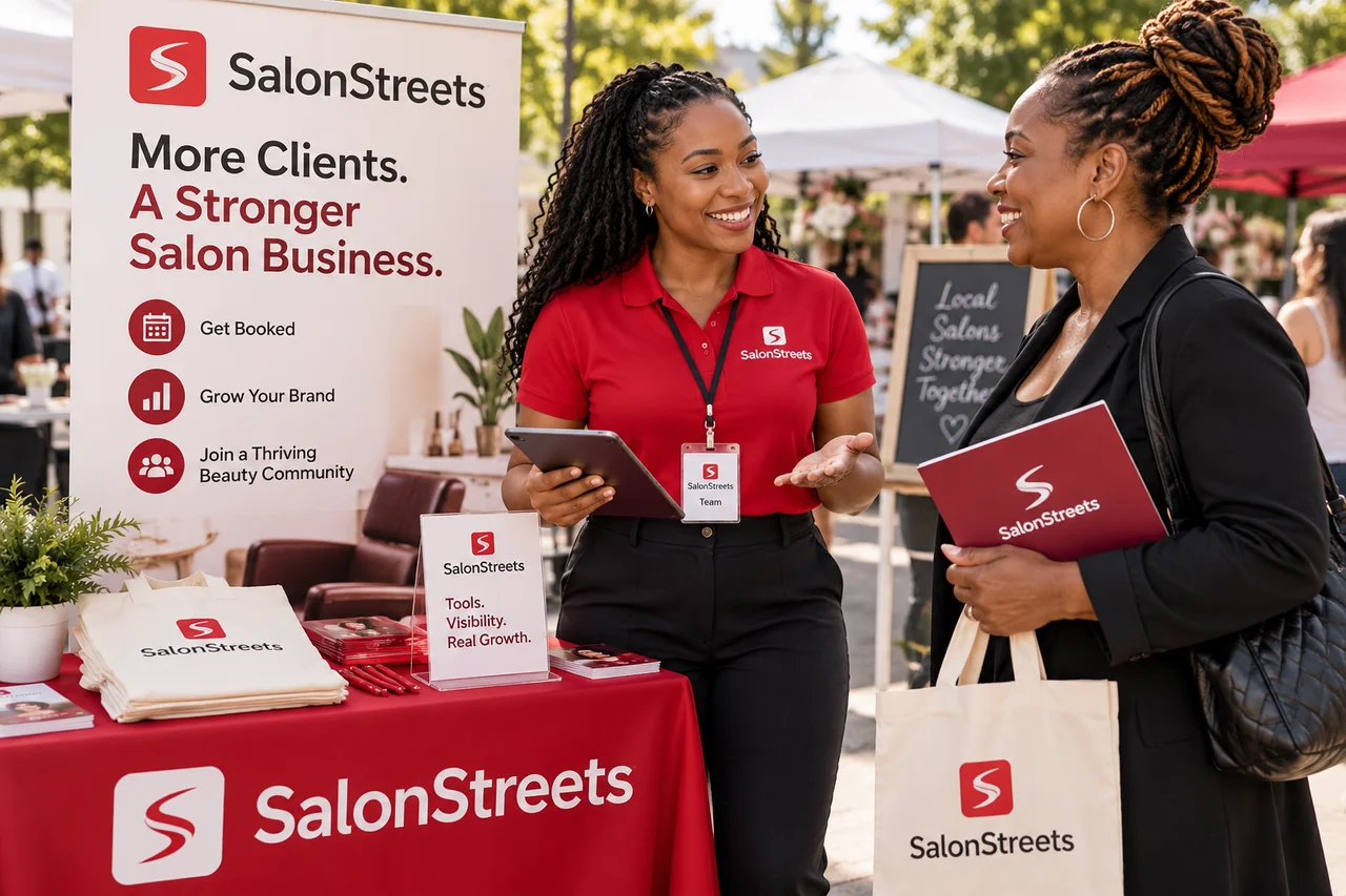 Community Welcome — AI-generated SalonStreets illustration