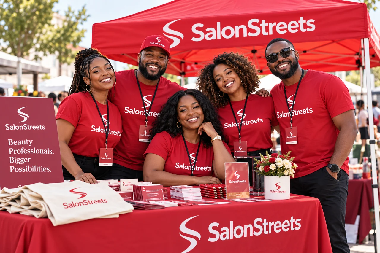 Community Group Photo — AI-generated SalonStreets illustration