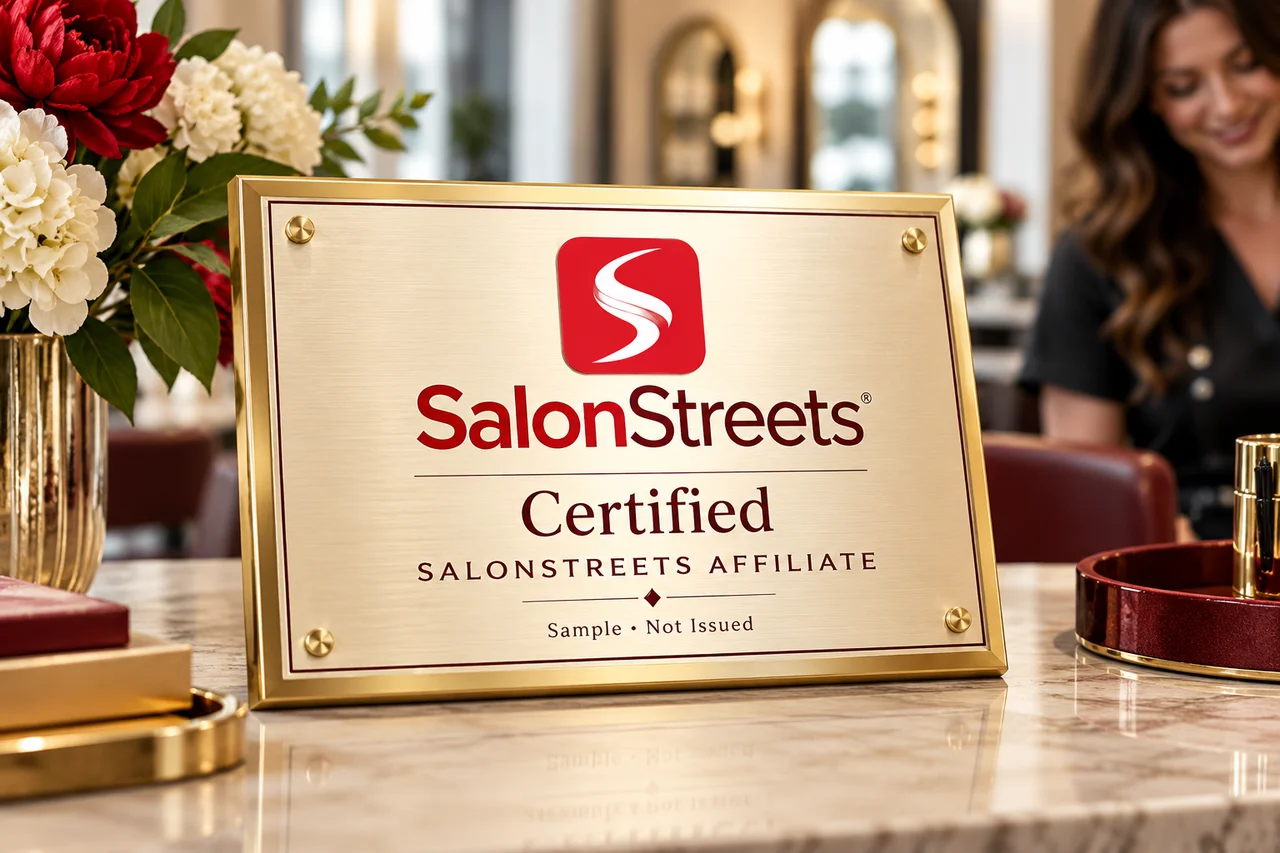 Member Plaque — AI-generated SalonStreets illustration